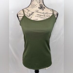 White House Black Market Olive Green Women's Camisole Top (v)